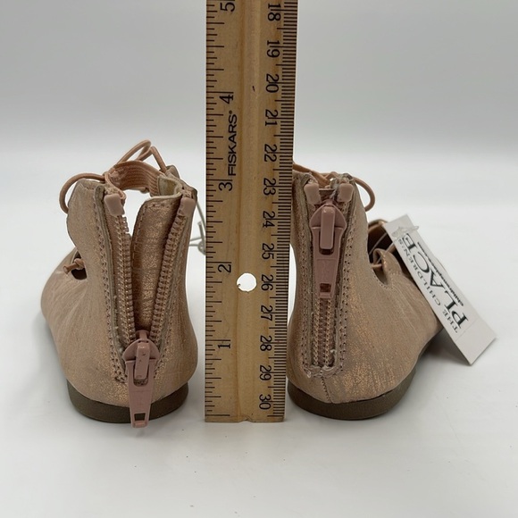 NWT The Children's Place Girl's Ballet Flat Rose Gold SIZE 5 - Picture 6 of 8